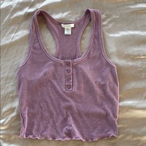 purple cropped t-shirt w straps